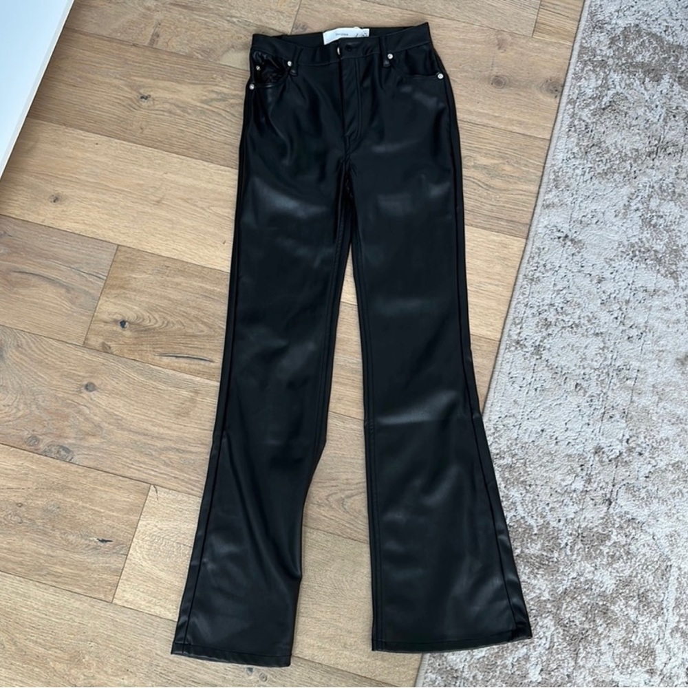 NWT Flared Leather Pants